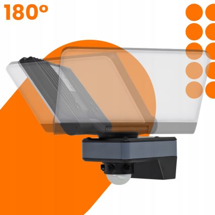 Proiector LED cu senzor de mișcare și senzor crepuscular LED/44W/230V 4200K IP54 negru