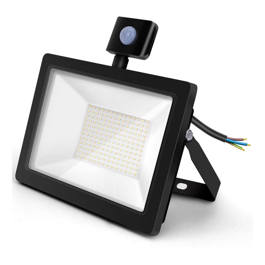 Proiector LED cu senzor LED/100W/230V 4000K IP65 negru Aigostar