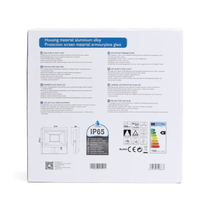 Proiector LED cu senzor LED/100W/230V 4000K IP65 negru Aigostar