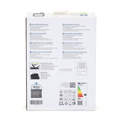 Proiector LED cu senzor LED/30W/230V 4000K IP65 Aigostar