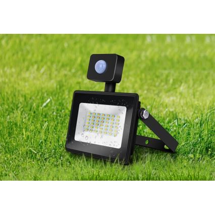 Proiector LED cu senzor LED/50W/230V 4000K IP65 negru Aigostar