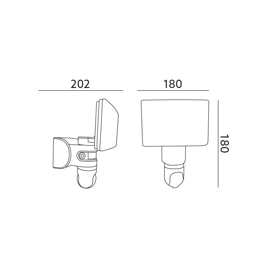 Proiector LED cu senzor și cameră LED/23W/230V IP44 Wi-Fi Tuya