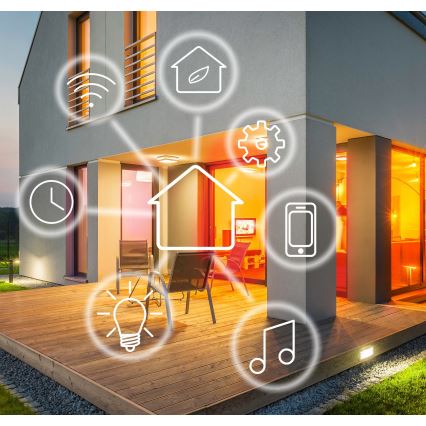 Proiector LED cu senzor și cameră LED/23W/230V IP44 Wi-Fi Tuya