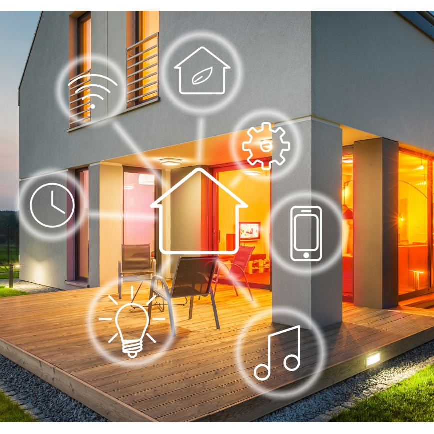Proiector LED cu senzor și cameră LED/23W/230V IP44 Wi-Fi Tuya