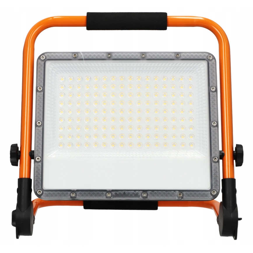 Proiector LED cu stativ, 100W, 230V, 4500K, IP65, portocaliu