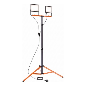 Proiector LED cu stativ 2xLED/100W/230V 4500K IP65 negru/portocaliu