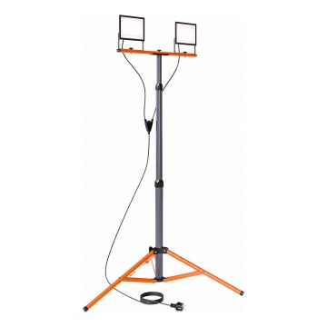 Proiector LED cu stativ 2xLED/50W/230V 4500K IP65 negru/portocaliu