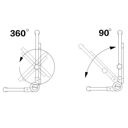 Proiector LED cu stativ LED/50W/230V 5000K IP65 portocaliu