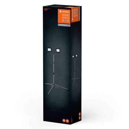 Proiector LED de exterior cu suport WORKLIGHT TRIPOD 2xLED/20W/230V 6500K IP65 Ledvance