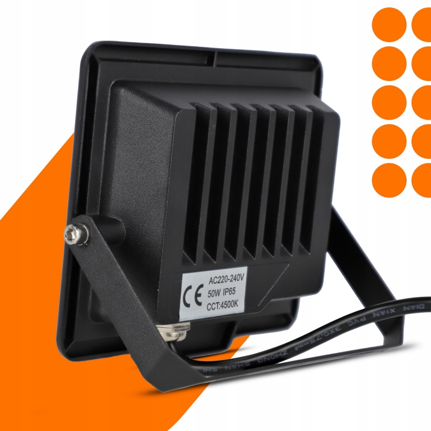 Proiector LED de exterior 50W/230V 4500K IP65 negru