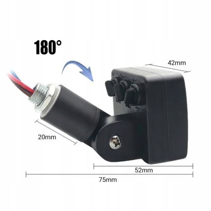 Proiector LED de exterior cu senzor LED/20W/230V 4000K IP65 negru