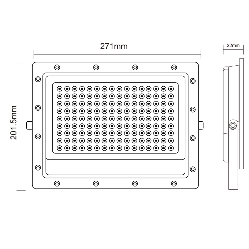 Proiector LED de exterior LED/150W/230V 5000K IP65 gri