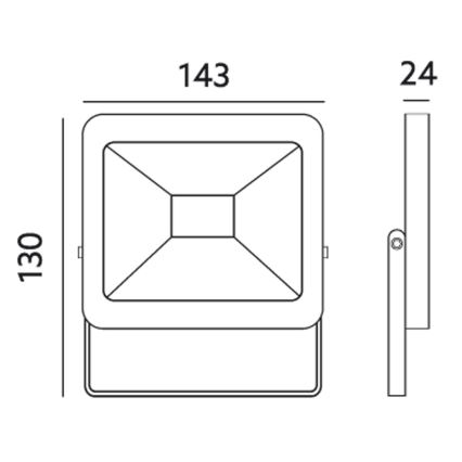 Proiector LED de exterior LED/20W/230V 6500K IP65