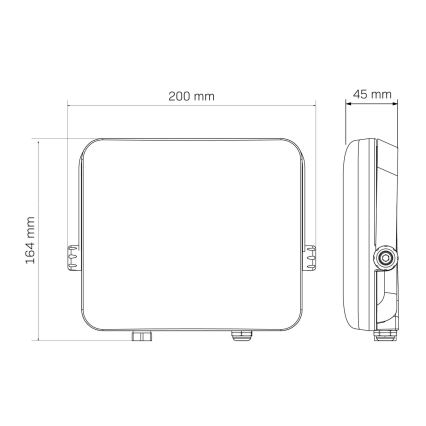 Proiector LED de exterior MILKY LED/50W/230V 4000K IP65 negru