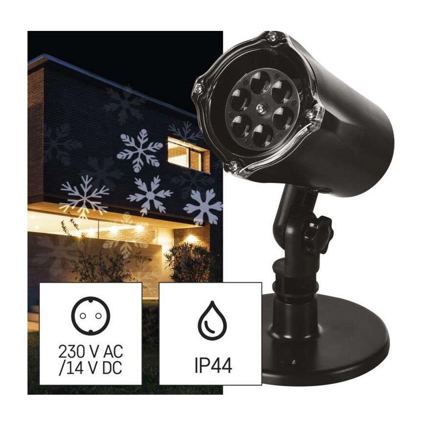 Proiector LED de exterior pentru Crăciun LED/3,6W/230V IP44, lumină albă rece