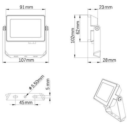 Proiector LED de exterior PROJECTLINE LED/10W/230V IP65 4000K Philips