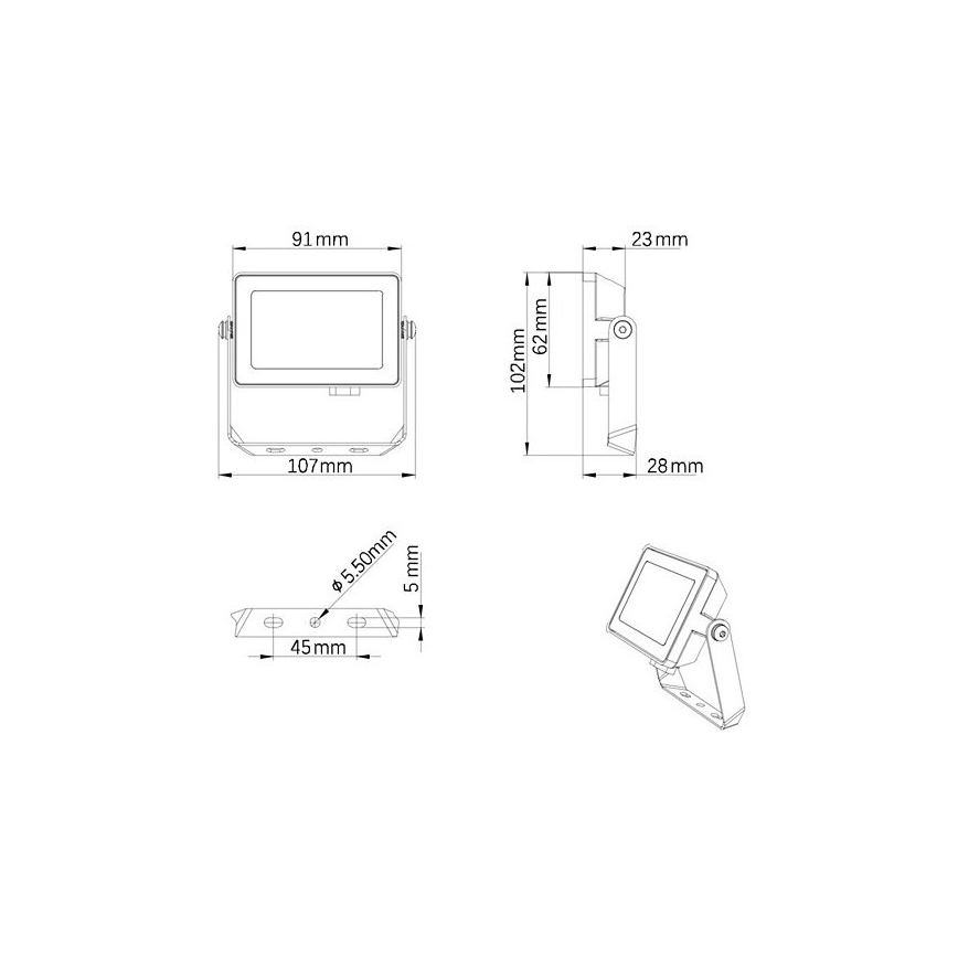 Proiector LED de exterior PROJECTLINE LED/10W/230V IP65 4000K Philips