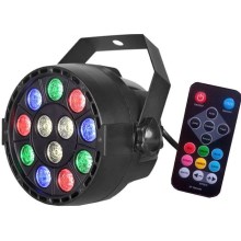 Proiector LED disco LED/12W/230V multicolor + telecomandă