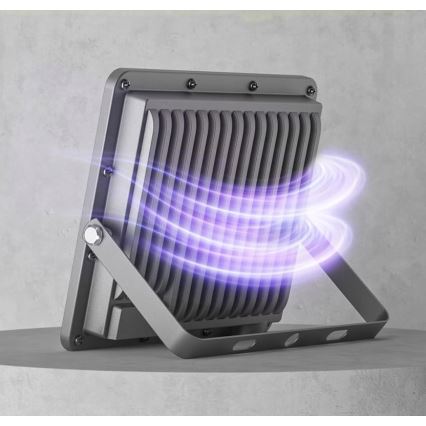 Proiector LED exterior 100 W, 230 V, 4500 K, IP65, gri