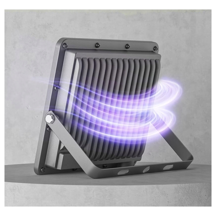 Proiector LED exterior 100 W, 230 V, 4500 K, IP65, gri