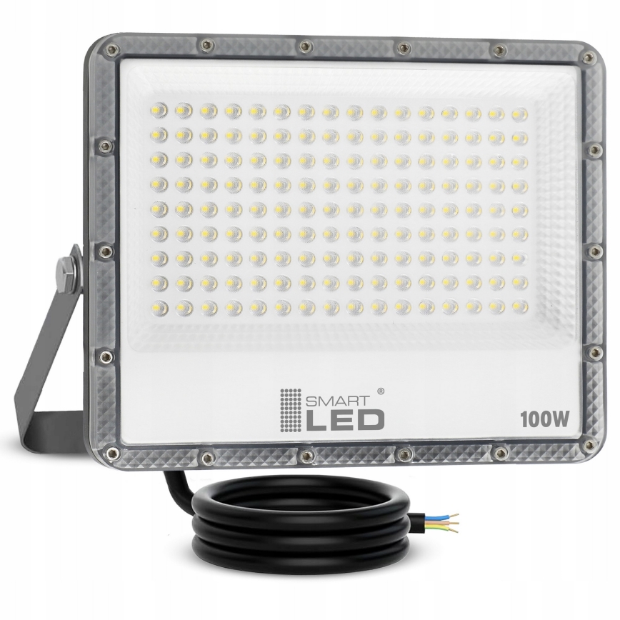 Proiector LED exterior 100 W, 230 V, 4500 K, IP65, gri