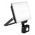 Proiector LED exterior cu senzor de mișcare și crepuscular, 50W/230V, 4500K, IP65, negru
