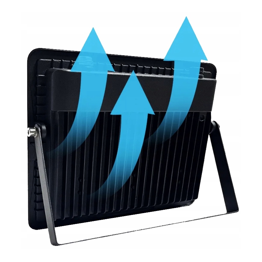 Proiector LED exterior 100W/230V 4500K IP65 cu senzor de mișcare și crepuscular, negru