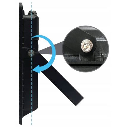 Proiector LED exterior 100W/230V 4500K IP65 cu senzor de mișcare și crepuscular, negru