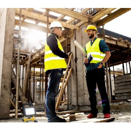 Proiector LED portabil reglabil TIGRA LED/20W/3,7V 4000K IP54 4400 mAh negru/galben