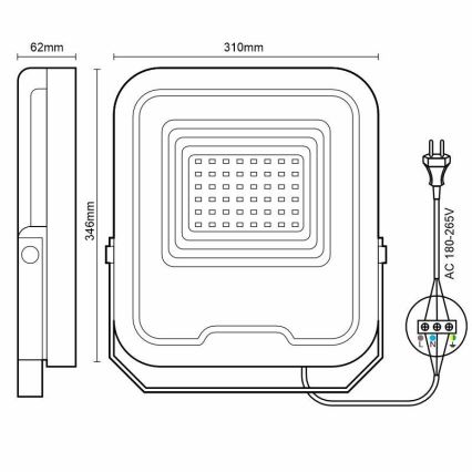 Proiector LED PROFI LED/200W/180-265V 5000K IP65