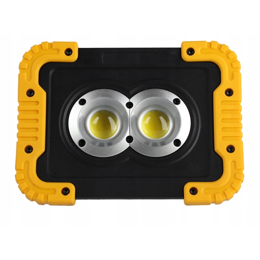 Proiector LED reîncărcabil cu funcție de baterie externă LED/20W/5V 4400 mAh IP44 negru/galben