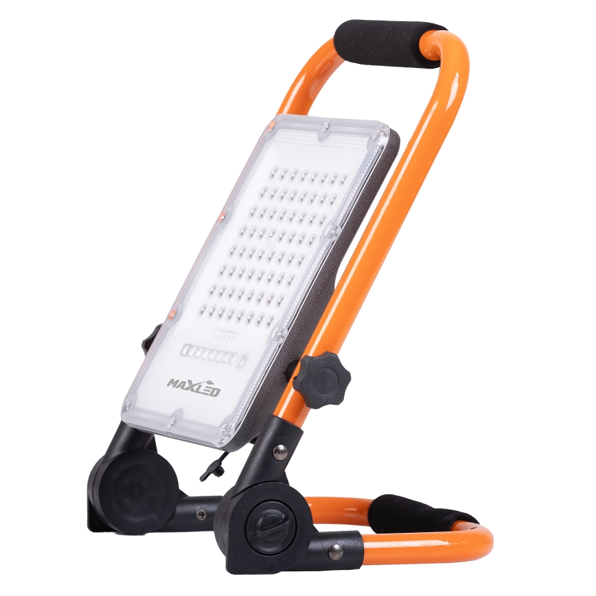 Proiector LED reîncărcabil dimmabil cu stativ LED/100W/3,2V 4500K 10000 mAh IP65 portocaliu