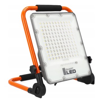Proiector LED reîncărcabil cu stativ LED/100W/3,2V 5000K 5000 mAh IP65 portocaliu