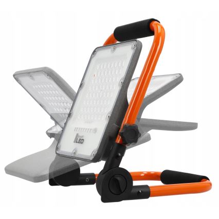Proiector LED reîncărcabil cu stativ LED/100W/3,2V 5000K 5000 mAh IP65 portocaliu