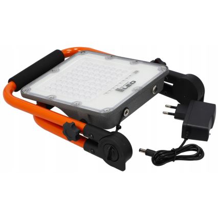 Proiector LED reîncărcabil cu stativ LED/30W/3,2V 4500K 5000 mAh IP65 portocaliu