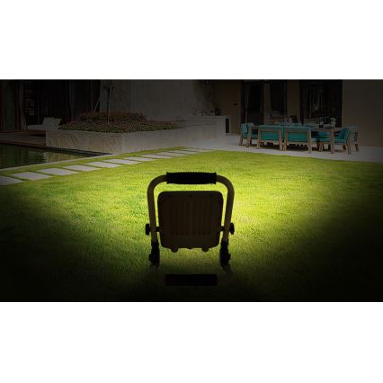 Proiector LED reîncărcabil dimabil Aigostar LED/100W/5V 6500K IP65 15000 mAh