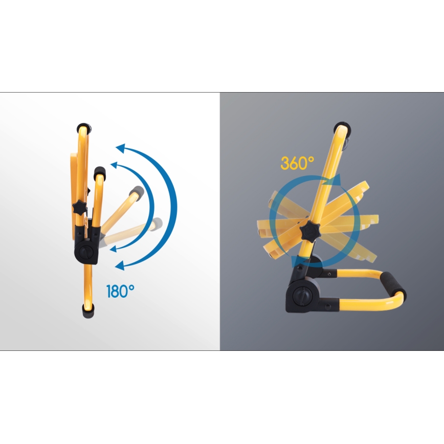 Proiector LED reîncărcabil dimabil Aigostar LED/100W/5V 6500K IP65 15000 mAh