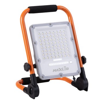 Proiector LED reîncărcabil dimmabil cu stativ LED/100W/3,2V 4500K 10000 mAh IP65 portocaliu