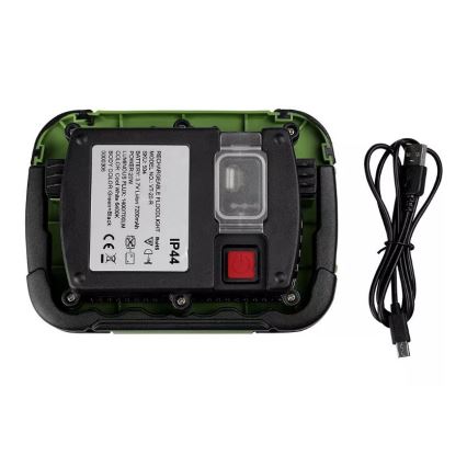 Proiector LED reîncărcabil SAMSUNG CHIP + funcție SOS LED/20W/3,7V/USB IP44 4000K verde