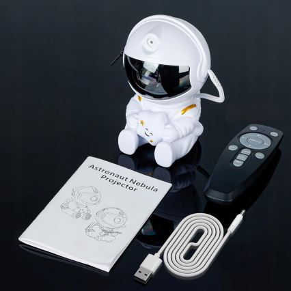 Proiector LED RGB LED/5W/5V astronaut + telecomandă