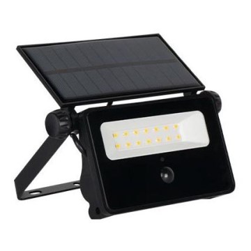 Proiector LED solar cu senzor, 30 W, 5,5 V, 3000 mAh, IP65