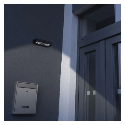 Proiector LED solar cu senzor de mișcare LED/3,7V 3000mAh 4000K IP65 negru