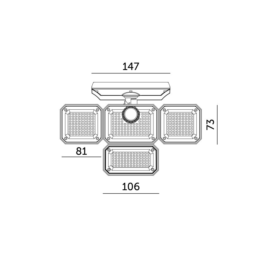 Proiector LED solar cu senzor GLOW LED/2,5W/3,7V 6500K IP44 2400 mAh + telecomandă