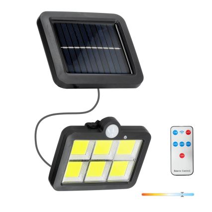 Proiector LED solar cu senzor LED/1,5W/3,7V 6000K IP44 1200 mAh