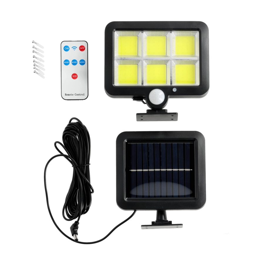 Proiector LED solar cu senzor LED/1,5W/3,7V 6000K IP44 1200 mAh