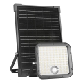 Proiector LED solar de exterior cu senzor LED/30W/6,4V IP65 3000/4000K 6000 mAh + telecomandă