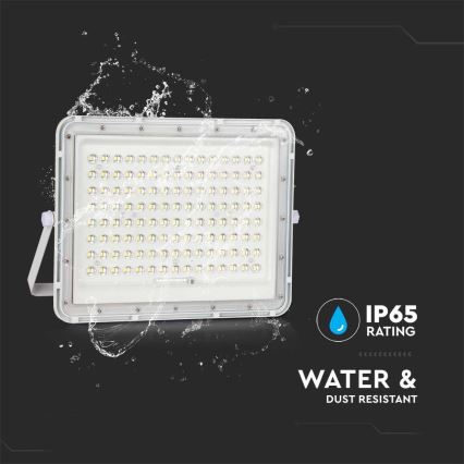 Proiector LED solar de exterior LED/20W/3,2V 4000K alb IP65 + telecomandă
