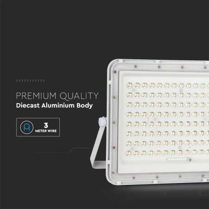 Proiector LED solar de exterior LED/20W/3,2V 4000K alb IP65 + telecomandă