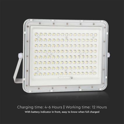 Proiector LED solar de exterior LED/20W/3,2V 4000K alb IP65 + telecomandă