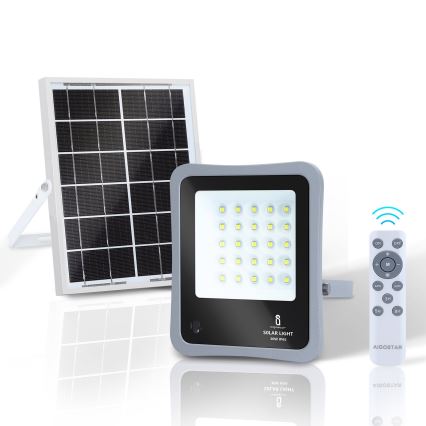 Proiector LED solar dimabil Aigostar LED/30W/3,2V 20000 mAh IP67 + telecomandă